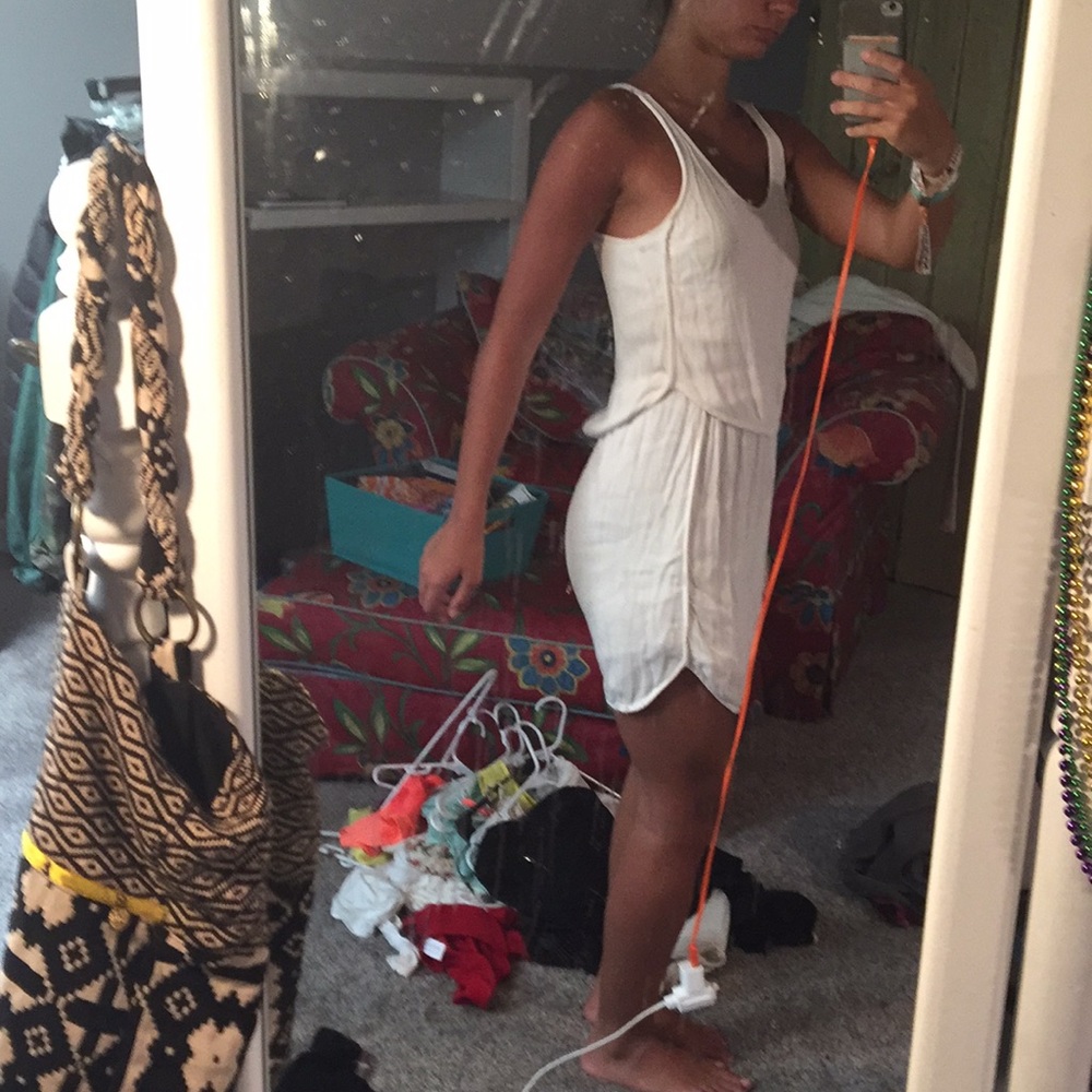 White layered dress